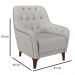 Kit 2 Poltronas Decorativas para Sala com Capitonê Pietà M22 Linho Cinza - Mpozenato