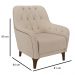 Kit 2 Poltronas Decorativas para Sala com Capitonê Pietà M22 Linho Cru - Mpozenato