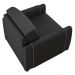 Kit 2 Poltronas Decorativas para Sala de Estar 98cm Amaranto M22 PU Preto - Mpozenato