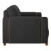 Kit 2 Poltronas Decorativas para Sala de Estar 98cm Amaranto M22 PU Preto - Mpozenato