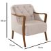 Kit 2 Poltronas Decorativas para Sala de Estar Capitonê Lapa M22 Linho Cinza - Mpozenato
