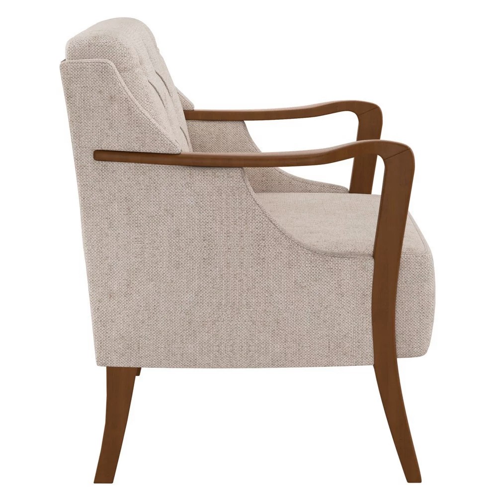 Kit 2 Poltronas Decorativas para Sala de Estar Capitonê Lapa M22 Linho Cinza - Mpozenato