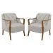 Kit 2 Poltronas Decorativas para Sala de Estar Capitonê Lapa M22 Linho Cru - Mpozenato