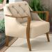 Kit 2 Poltronas Decorativas para Sala de Estar Capitonê Lapa M22 PU Bege - Mpozenato