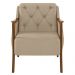 Kit 2 Poltronas Decorativas para Sala de Estar Capitonê Lapa M22 PU Bege - Mpozenato