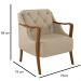 Kit 2 Poltronas Decorativas para Sala de Estar Capitonê Lapa M22 PU Bege - Mpozenato
