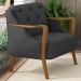 Kit 2 Poltronas Decorativas para Sala de Estar Capitonê Lapa M22 PU Preto - Mpozenato