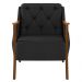 Kit 2 Poltronas Decorativas para Sala de Estar Capitonê Lapa M22 PU Preto - Mpozenato