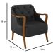 Kit 2 Poltronas Decorativas para Sala de Estar Capitonê Lapa M22 PU Preto - Mpozenato