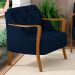 Kit 2 Poltronas Decorativas para Sala de Estar Capitonê Lapa M22 Veludo Azul Marinho - Mpozenato
