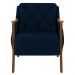 Kit 2 Poltronas Decorativas para Sala de Estar Capitonê Lapa M22 Veludo Azul Marinho - Mpozenato