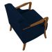 Kit 2 Poltronas Decorativas para Sala de Estar Capitonê Lapa M22 Veludo Azul Marinho - Mpozenato