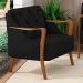 Kit 2 Poltronas Decorativas para Sala de Estar Capitonê Lapa M22 Veludo Preto - Mpozenato