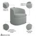Kit 2 Poltronas Giratória Decorativa para Sala Dandara Z08 Boucle Cinza Claro - Mpozenato