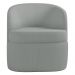 Kit 2 Poltronas Giratória Decorativa para Sala Dandara Z08 Boucle Cinza Claro - Mpozenato