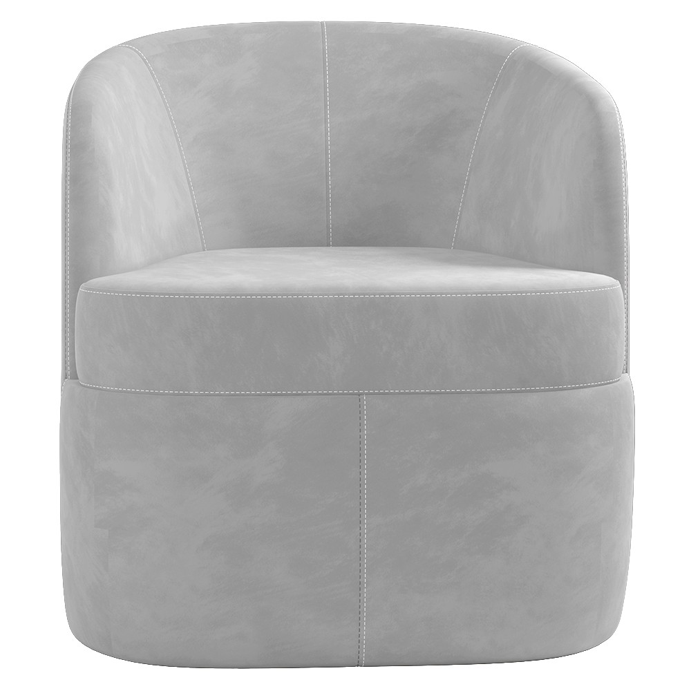 Kit 2 Poltronas Giratória Decorativa para Sala Dandara Z08 Veludo Cinza - Mpozenato