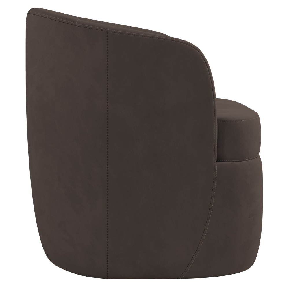 Kit 2 Poltronas Giratória Decorativa para Sala Dandara Z08 Veludo Marrom - Mpozenato
