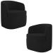 Kit 2 Poltronas Giratória Decorativa para Sala Dandara Z08 Veludo Preto - Mpozenato