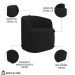 Kit 2 Poltronas Giratória Decorativa para Sala Dandara Z08 Veludo Preto - Mpozenato