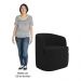 Kit 2 Poltronas Giratória Decorativa para Sala Dandara Z08 Veludo Preto - Mpozenato