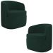 Kit 2 Poltronas Giratória Decorativa para Sala Dandara Z08 Veludo Verde - Mpozenato