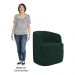 Kit 2 Poltronas Giratória Decorativa para Sala Dandara Z08 Veludo Verde - Mpozenato
