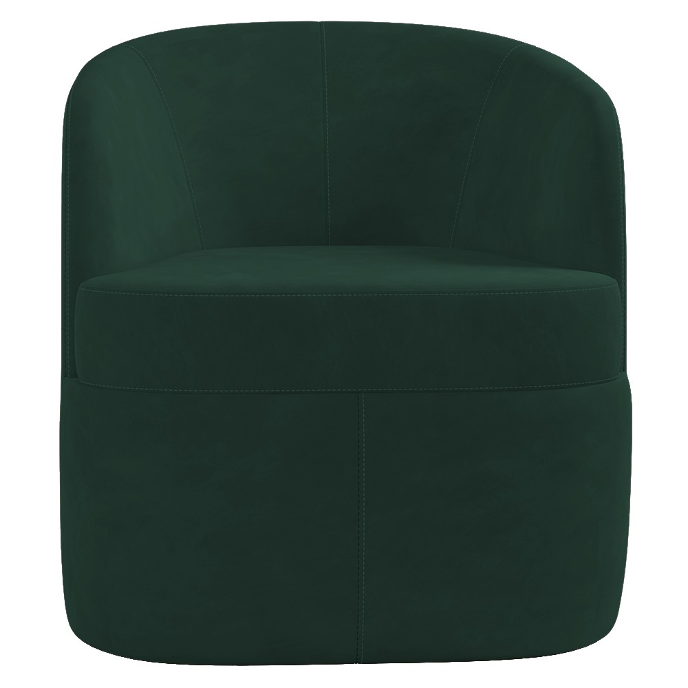 Kit 2 Poltronas Giratória Decorativa para Sala Dandara Z08 Veludo Verde - Mpozenato