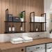 Kit 2 Prateleiras Decorativas Multiuso Estilo Industrial Loft D09 Preto - Mpozenato
