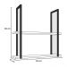Kit 2 Prateleiras Decorativas Multiuso Estilo Industrial Loft D09 Preto - Mpozenato