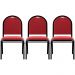 Kit 3 Cadeiras Hoteleiras Auditório Empilhável Linho M23 Vermelho - Mpozenato