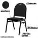 Kit 3 Cadeiras Hoteleiras Auditório Empilhável Sintético M23 Preto - Mpozenato