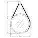 Kit 3 Espelhos Decorativos Redondos 54cm Com Alça Adnet Escandinavo H01 Preto - Mpozenato