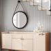 Kit 3 Espelhos Decorativos Redondos 67cm Com Alça Adnet Escandinavo H01 Preto - Mpozenato