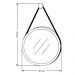 Kit 3 Espelhos Decorativos Redondos 67cm Com Alça Adnet Escandinavo H01 Preto - Mpozenato