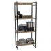 Kit 3 Estante Livreiro Multiuso Prisma Estilo Industrial 60cm 4 Prateleiras C08 Carvalho - Mpozenato