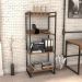 Kit 3 Estante Livreiro Prisma Estilo Industrial 60cm 4 Prateleiras C08 Nogal - Mpozenato