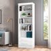 Kit 3 Estantes Livreiro Multiuso 2 Gavetas e 5 Prateleiras Fancy Q01 Branco - Mpozenato