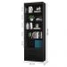 Kit 3 Estantes Livreiro Multiuso 2 Gavetas e 5 Prateleiras Fancy Q01 Preto Fosco - Mpozenato