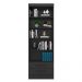 Kit 3 Estantes Livreiro Multiuso 2 Gavetas e 5 Prateleiras Fancy Q01 Preto Fosco - Mpozenato