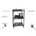Kit 3 Estantes Livreiro Multiuso Prisma Estilo Industrial 60cm 3 Prateleiras C08 Nogal - Mpozenato