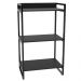 Kit 3 Estantes Livreiro Multiuso Prisma Estilo Industrial 60cm 3 Prateleiras C08 Preto Onix - Mpozenato