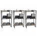 Kit 3 Estantes Livreiro Multiuso Prisma Estilo Industrial 60cm 3 Prateleiras C08 Snow - Mpozenato