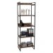 Kit 3 Estantes Livreiro Multiuso Prisma Estilo Industrial 60cm 5 Prateleiras C08 Nogal - Mpozenato