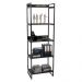 Kit 3 Estantes Livreiro Multiuso Prisma Estilo Industrial 60cm 5 Prateleiras C08 Preto Onix - Mpozenato