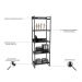 Kit 3 Estantes Livreiro Multiuso Prisma Estilo Industrial 60cm 5 Prateleiras C08 Preto Onix - Mpozenato
