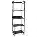 Kit 3 Estantes Livreiro Multiuso Prisma Estilo Industrial 60cm 5 Prateleiras C08 Preto Onix - Mpozenato