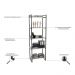 Kit 3 Estantes Livreiro Multiuso Prisma Estilo Industrial 60cm 5 Prateleiras C08 Snow - Mpozenato