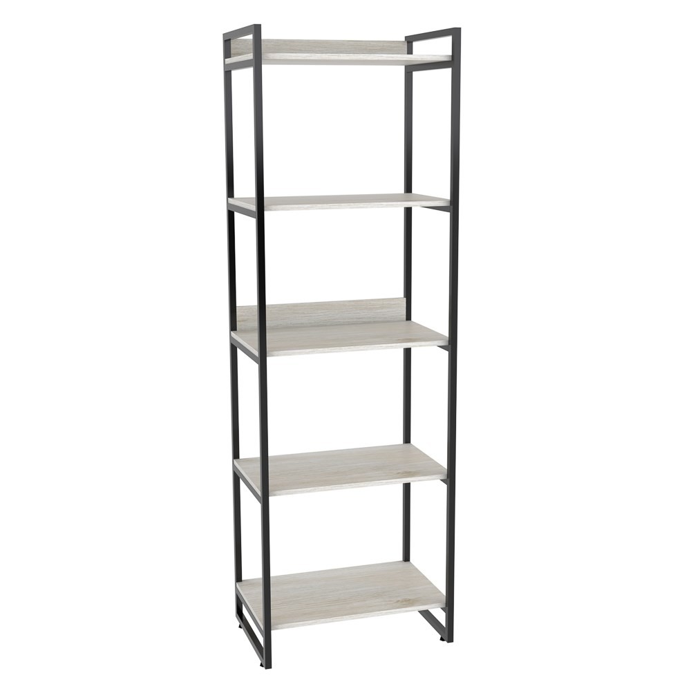 Kit 3 Estantes Livreiro Multiuso Prisma Estilo Industrial 60cm 5 Prateleiras C08 Snow - Mpozenato