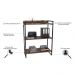 Kit 3 Estantes Livreiro Multiuso Prisma Estilo Industrial 80cm 3 Prateleiras C08 Nogal - Mpozenato