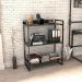 Kit 3 Estantes Livreiro Multiuso Prisma Estilo Industrial 80cm 3 Prateleiras C08 Preto Onix - Mpozenato